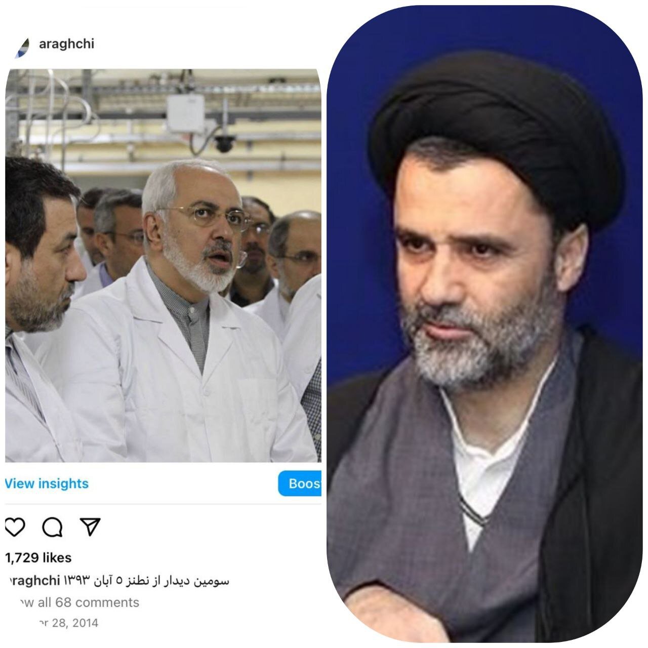 آقای نبویان! سری به اینستاگرام عراقچی می زدید و عکس او در نطنز را می دید که اینجور رسوا دروغ ننویسید /بخدا زشت است با لباس پیغمبر دروغ می گویید!