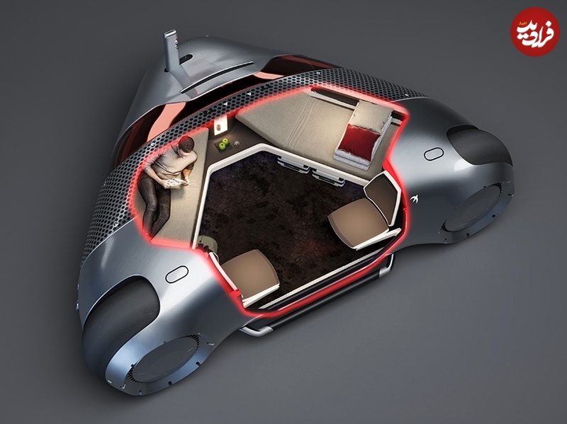 تصاویری از طرح چشمگیر خودروی «مثلثی»