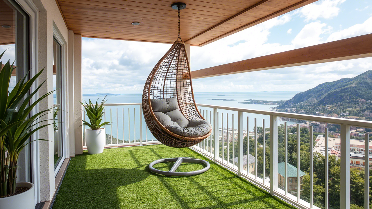 ایده ارزان برای تزئین بالکن